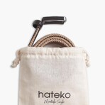 Leather Detailed Elastic Knitted Belt // Beige (41.3")