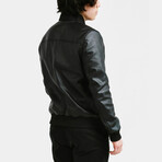 Odysseus Bomber Leather Jacket // Midnight Black (Standard Midweight // X-Small)