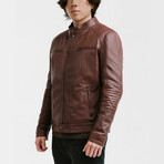 Achilles Racer Leather Jacket // Nuts Brown (Standard Midweight // X-Small)