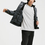 Achilles Racer Leather Jacket // Charcoal Gray (Standard Midweight // X-Small)