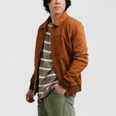 Hercules Blouson Nubuck Jacket // Camel Brown (Standard Midweight // X-Small)