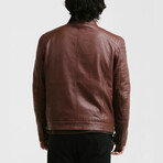 Achilles Racer Leather Jacket // Nuts Brown (Standard Midweight // X-Small)