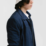 Hercules Blouson Nubuck Jacket // Blueberry Blue (Standard Midweight // X-Small)