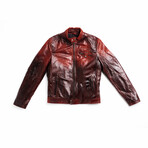 Hades Racer Leather Jacket // Damned Red (Standard Midweight // X-Small)