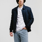 Hercules Blouson Nubuck Jacket // Blueberry Blue (Standard Midweight // X-Small)