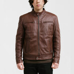 Achilles Racer Leather Jacket // Nuts Brown (Standard Midweight // X-Small)