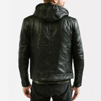 Achilles Racer Leather Jacket // Midnight Black (Standard Midweight // Small)