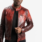 Hades Racer Leather Jacket // Damned Red (Standard Midweight // X-Small)