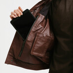 Achilles Racer Leather Jacket // Nuts Brown (Standard Midweight // X-Small)