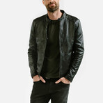 Theseus Racer Leather Jacket // Midnight Black (Standard Midweight // X-Small)