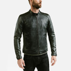 Theseus Racer Leather Jacket // Midnight Black (Standard Midweight // X-Small)