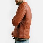 Theseus Racer Leather Jacket // Cognac Brown (Standard Midweight // X-Small)