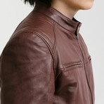 Achilles Racer Leather Jacket // Nuts Brown (Standard Midweight // X-Small)