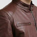 Achilles Racer Leather Jacket // Nuts Brown (Standard Midweight // X-Small)