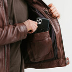 Achilles Racer Leather Jacket // Nuts Brown (Standard Midweight // X-Small)