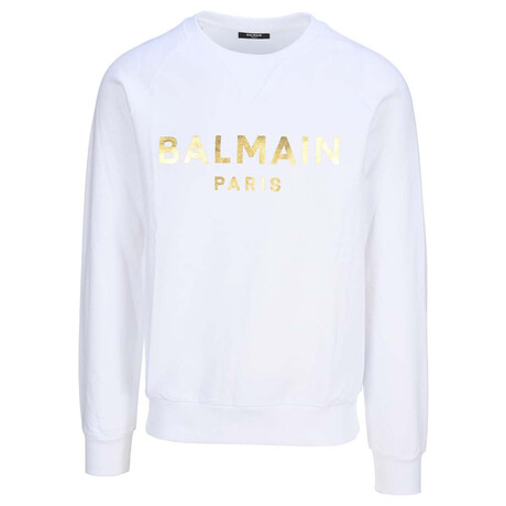 Cotton Sweatshirt // White, Gold (S)