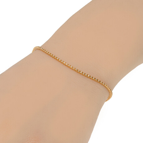 Scie Di Luce 18K Rose Gold Diamond Bracelet // 6.5" // Store Display