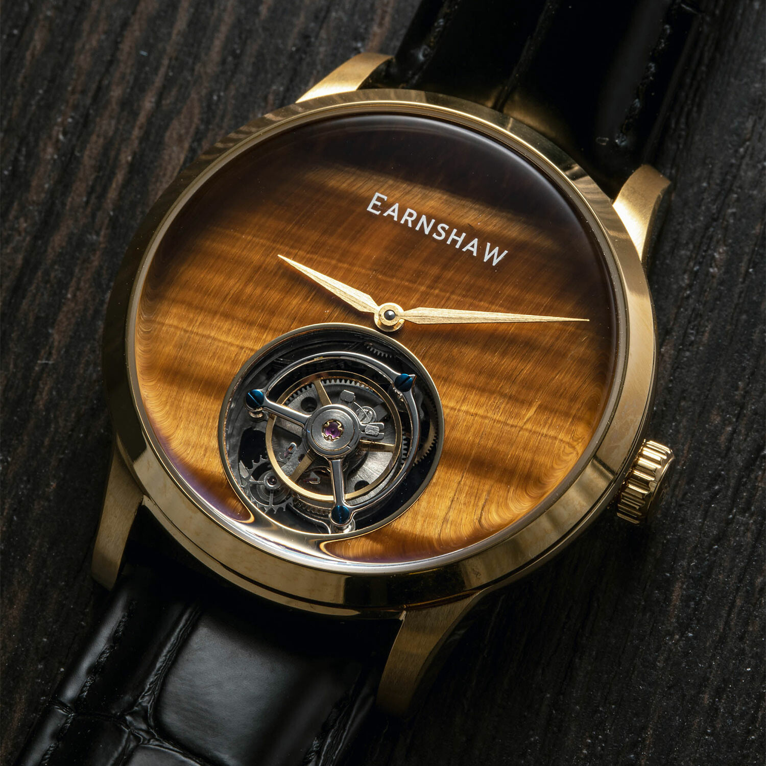 Thomas Earnshaw Raleigh ES-8140-03 - Orologio Automatico Scheletrato Da Uomo, Cassa In Acciaio 42mm, Cinturino In Pelle, Garanzia 2 Anni