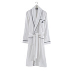 Brooks Brothers Waffle Terry Bathrobe // White