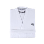 Brooks Brothers Nautical Blanket Stripe Bathrobe // White