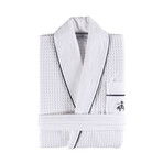 Brooks Brothers Waffle Terry Bathrobe // White