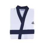 Brooks Brothers Waffle Kimono Bathrobe // White