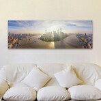 Shanghai Sunrise Print on Wrapped Canvas (5"H x 15"W x 1.5"D)