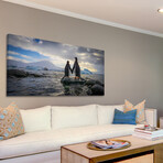 Penguin Love Print on Wrapped Canvas (6"H x 12"W x 1.5"D)