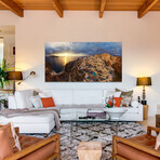 Santorini Sunset Print on Wrapped Canvas (6"H x 12"W x 1.5"D)