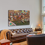 Seaside Party Print on Wrapped Canvas (8"H x 12"W x 1.5"D)