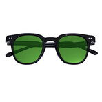 Alexander Sunglasses // Black Frame + Green Lens
