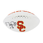 Matt Leinart // Signed USC Trojans Rawlings White Logo Football w/ "04 HT" Inscription