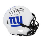 Lawrence Taylor // New York Giants // Signed Riddell Full Size Speed Replica Helmet // Lunar Eclipse White Matte