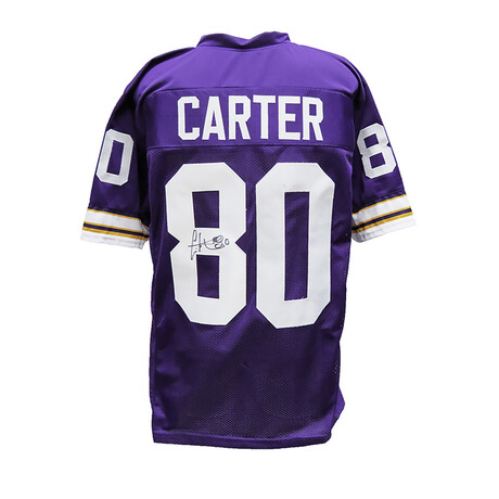 Cris Carter // Signed Purple Throwback Custom Football Jersey