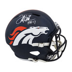 Terrell Davis // Denver Broncos // Signed Riddell Full Size Speed Replica Helmet w/ "HOF'17" Inscription