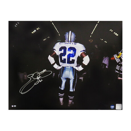Emmitt Smith // Dallas Cowboys // Signed "Tunnel" 16x20 Photo