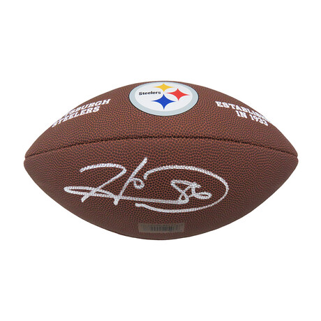 Hines Ward // Pittsburgh Steelers // Signed Wilson Brown Logo Football
