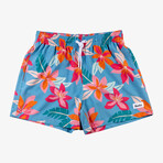 Flower Swim Shorts // Blue (2XL)