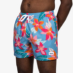 Flower Swim Shorts // Blue (XL)