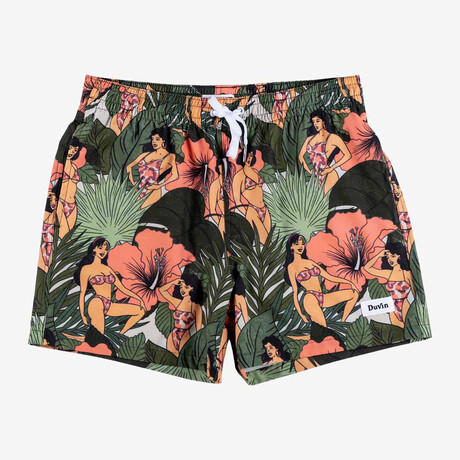 Beach Babes Swim Shorts // Green (S)