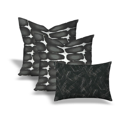 Charcoal Collection // BLOT + VORTEX Throw Pillows // Set of 3