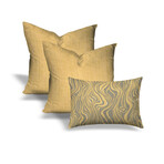 Golden Straw Collection // REMI + AMAZON Throw Pillows // Set of 3
