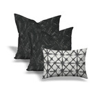 Charcoal Collection // VORTEX + SHIBORI LUXE Throw Pillows // Set of 3
