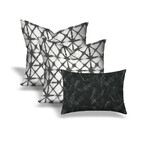 Charcoal Collection // SHIBORI LUXE + VORTEX Throw Pillows // Set of 3