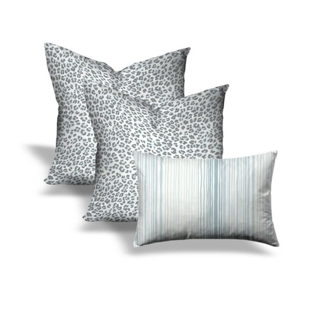 Dusty Blue Collection // LEOPER + OBER Throw Pillows // Set of 3
