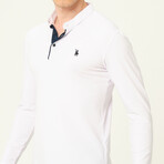 Mason Button-Up Pullover // White (X-Large)