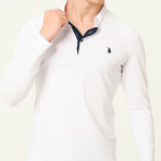 Mason Button-Up Pullover // White (X-Large)