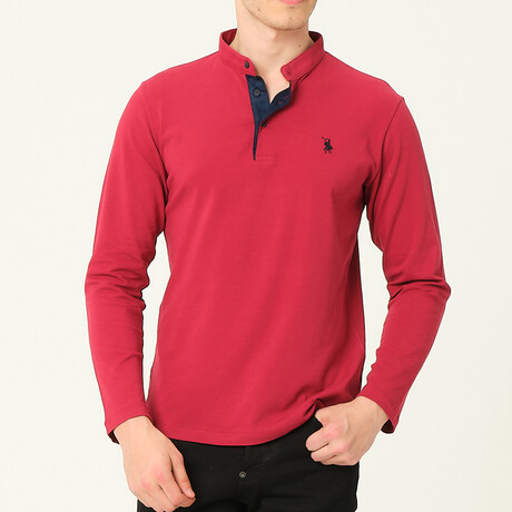 Remi Button-Up Pullover // Burgundy (S)