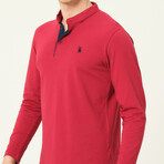 Remi Button-Up Pullover // Burgundy (S)