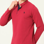 Remi Button-Up Pullover // Burgundy (S)